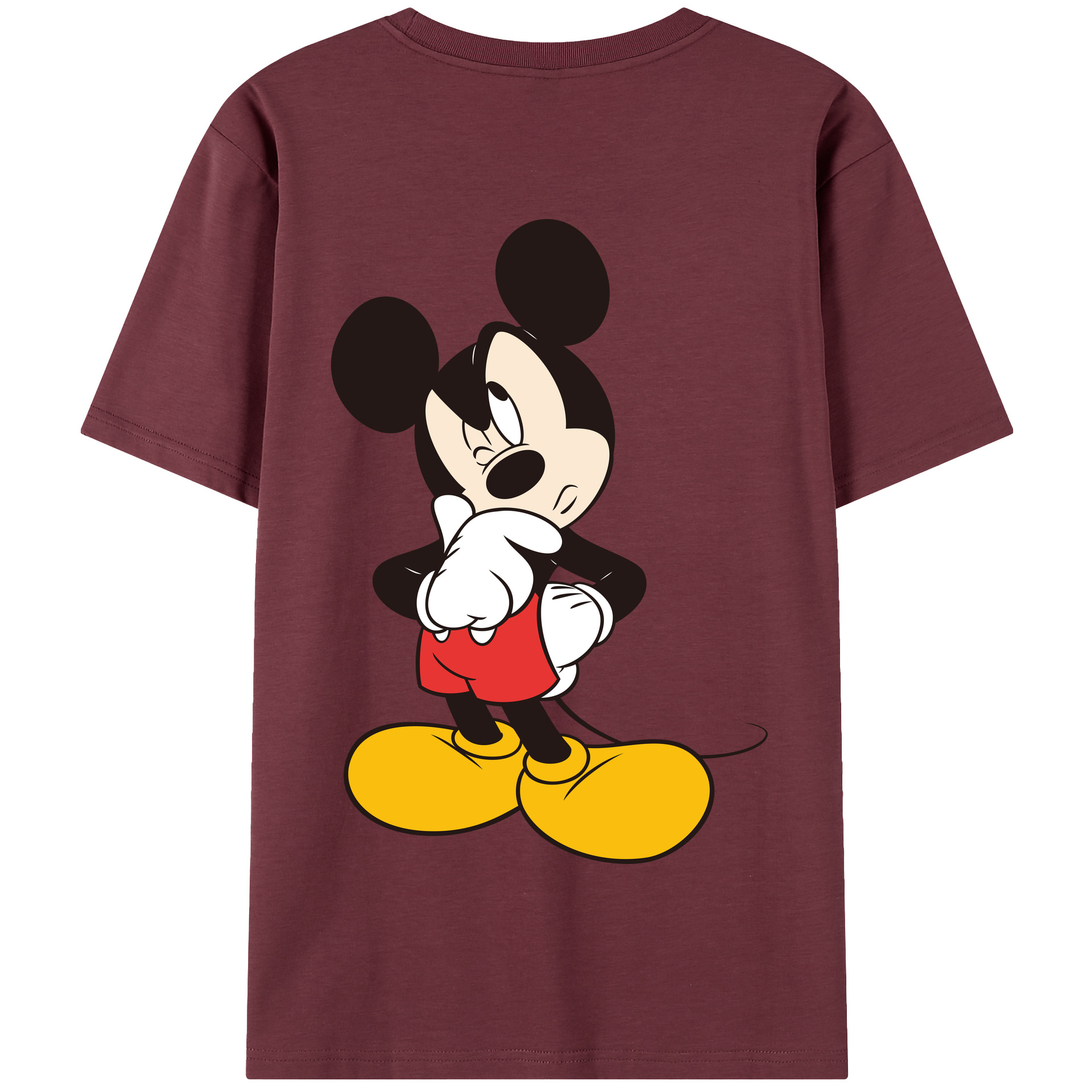 （画像用） ミッキーマウス Mickey Mouse 綿100％半袖Tシャツ（背面プリント）
